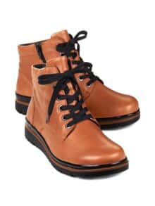 Hallux-Stiefelette Luftpolster Cognac