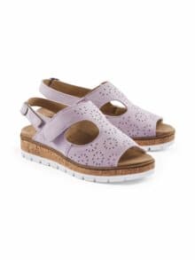 Hallux Velours-Sandalenschuh Flieder