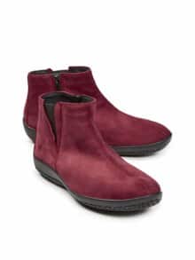 Hallux-Stiefelette Samtweich Bordeaux