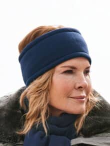 Fleece-Stirnband Thermowärme Marine