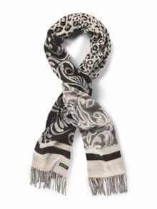 Fraas-Schal Cashmink Schwarz-Grau