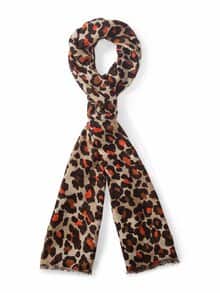 Rabe-Tuch Leo-Print Braun gemustert