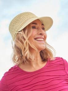 Reise-Cap-Sonnenvisier Beige
