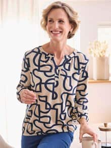 Rabe Blusenshirt Bisquit Marine
