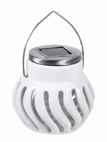 Anti-Mücken-Solar-Windlicht Weiß