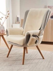 Schurwoll-Sesselschoner Premium Natur