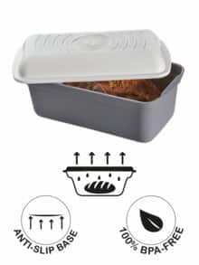 Brot-Frischhaltebox Grau