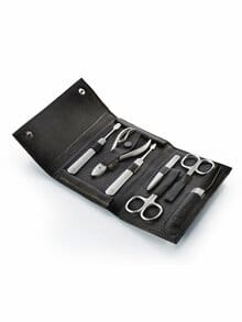 Tifall Nageletui Echtleder Schwarz