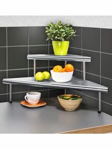 Küchen-Eckregal Platzwunder Silber