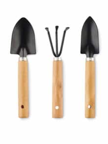 Mini-Garten-Set 3tlg Beige/Schwarz