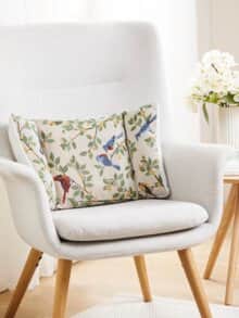 Rückenkissen Gobelin Beige-Grün