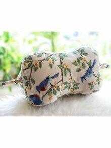 Nackenkissen-Leseknochen Gobelin Beige-Grün