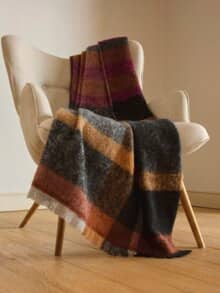 Biederlack Kuschelplaid Mohairlook Orange