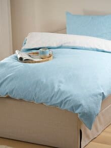 Seersucker-Wende-Bettwäsche-Set Mint