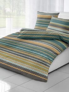 Renforce-Bettwäsche-Set Streifen Multicolor