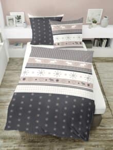 Feinbiber-Winter-Bettwäsche-Set Natur-Anthrait