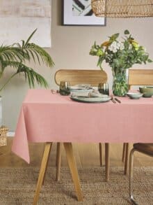 Sander-Tischdecke Fleckschutz Eckig Rosa