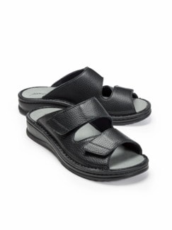 Hallux-Klettpantolette Supersoft Schwarz Detail 1