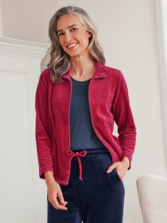 Nicki-Jacke Kuschelweich Beere Detail 1