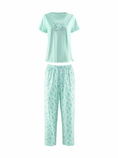 Baumwoll-Schlafanzug Pastellblüte