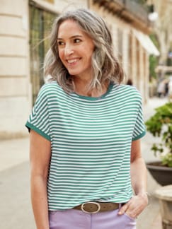 Soft-Shirt Viskosejersey Grün unbedruckt Detail 1