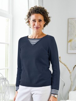 Strickpullover Streifendetail Strickpullover Streifendetail