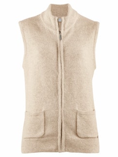 Strick-Weste Soft-Wärme Ecru Detail 1