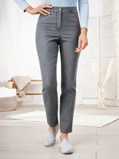 Multiflex-Jeans Five Pocket Grey Denim Detail 1