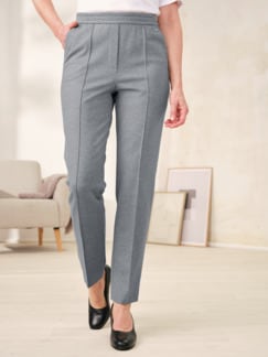 Edel-Jersey-Hose 360-Grad Stretch Grau Detail 1