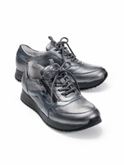 Hirschleder-Sneaker Multikomfort Grau metallic Detail 1