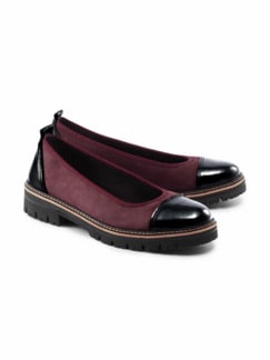 Hallux-Ballerina Schrittsicher Bordeaux-Schwarz Detail 1