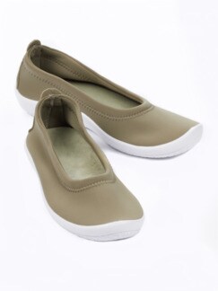 Hallux-Softslipper Federleicht Taupe Detail 1