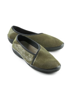 Hallux-Soft-Slipper Fußschmeichler Khaki animal Detail 1