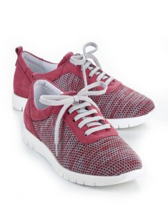 Hallux-Sneaker Strick-Dessin Rot Detail 1