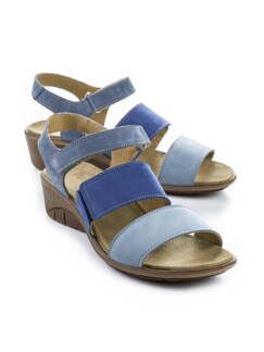 Klett-Sandale Farbenfroh Blau Detail 1