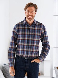 Flanell-Hemd Reißverschluss Flanell-Hemd Reißverschluss
