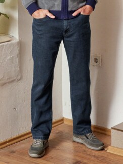Komfortbund-Jeans Baumwollsoft Dark Blue Denim Detail 1