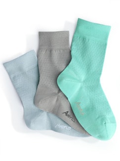 Baumwoll-Socken Tropical 3 Paar Mint/Kitt/Bleu Detail 1