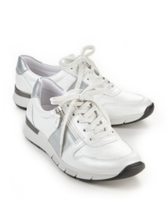 Reißverschluss-Sneaker Komfortplus Weiß Detail 1