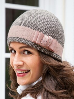 Strickmütze Strass-Schleife Strickmütze Strass-Schleife