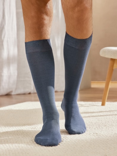 Pique-Stützstrümpfe 2 Paar Jeans