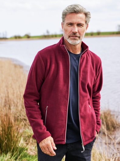 Fleecejacke Extraleicht Burgund