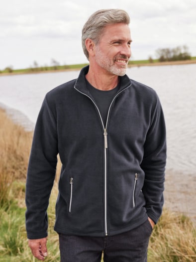 Fleecejacke Extraleicht Anthrazit