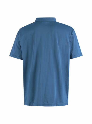 Kurzarm-Polo-Shirt Hautsympathisch Blau