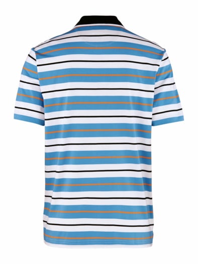 Kurzarm-Poloshirt Streifen Blau gestreift