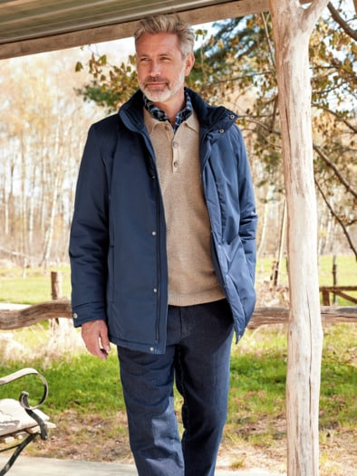 Polo-Pullover Wollstruktur Beige