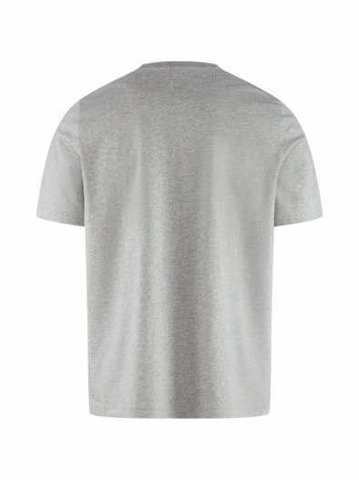 Halbarm-Shirt Baumwolle Mittelgrau