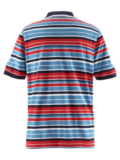 Poloshirt Bio-Baumwolle Hellblau gestr.
