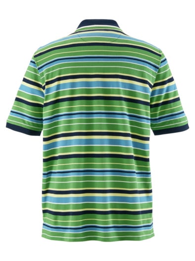 Poloshirt Bio-Baumwolle Grün gestreift