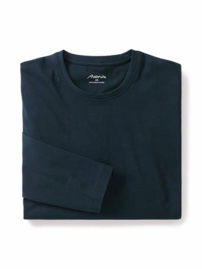 Langarm-Shirt Baumwolle Marine